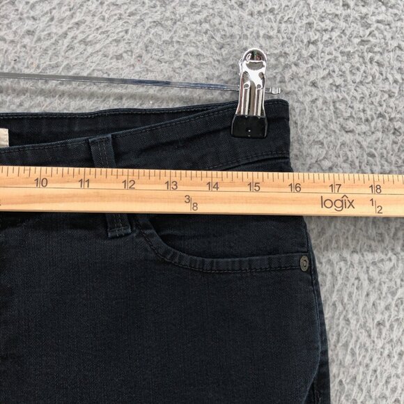 Levis Jeans Womens 12 Black Denim At Waist Bootcut Stretch Signature Western - Picture 8 of 12